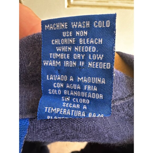 OP Size Xl  Navy Blue Short-Sleeve Button-Up Floral Solid Rayon Cotton Shirt - Picture 6 of 8